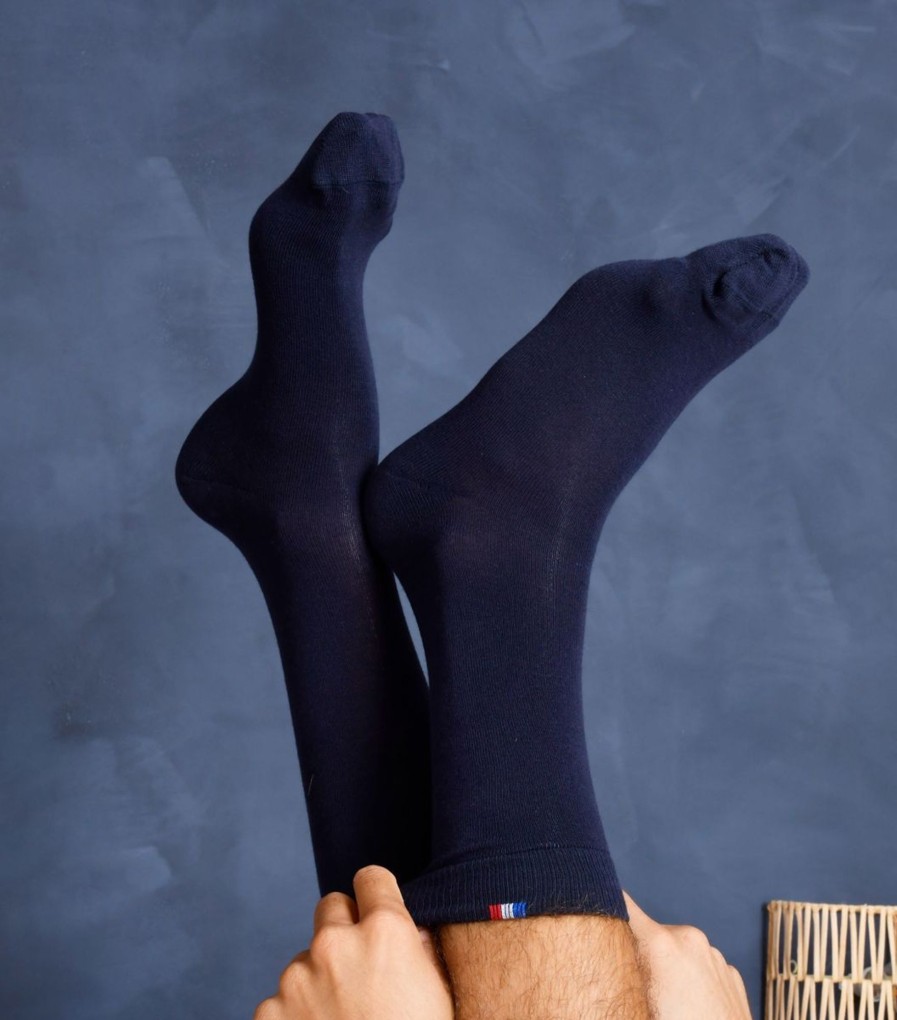 Homme Cocorico | Chaussettes (X5)Le Pack Cinq Bleu Bleu Marine