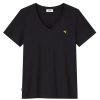 Femme Cocorico | T-Shirt Femme Col Vcoq Jaune (Brode)