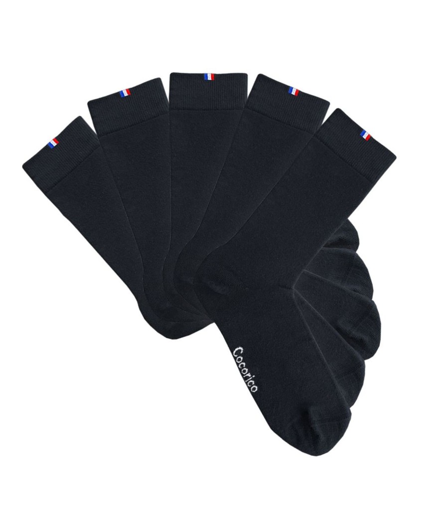 Homme Cocorico | Chaussettes (X5)Le Pack Cinq Es Noir