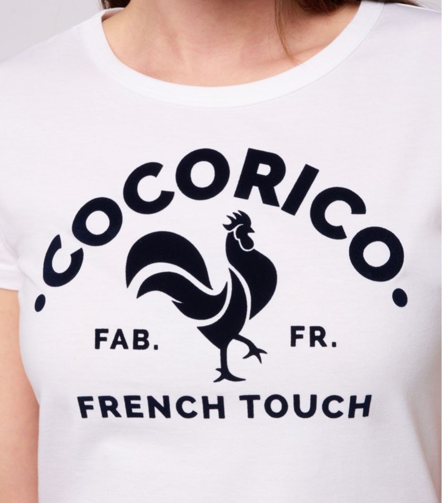 Femme Cocorico | T-Shirt Femmele Coq Francais (Effet Velours)