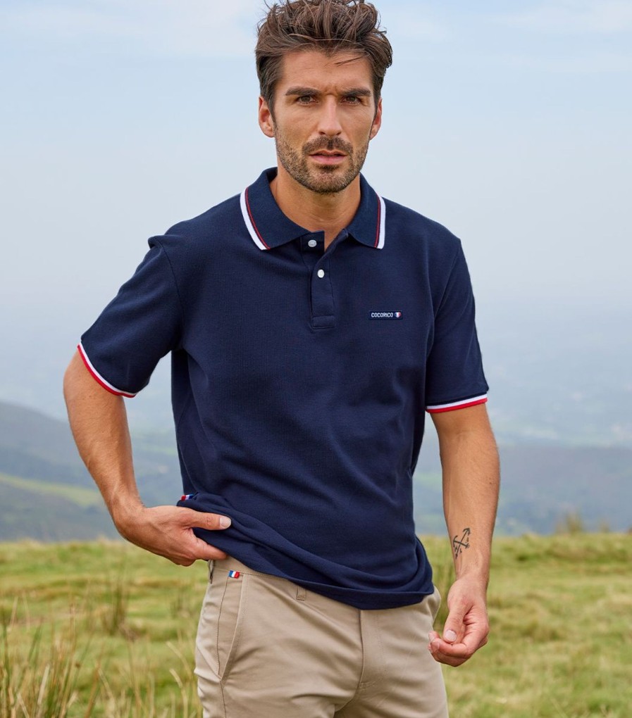 Homme Cocorico | Polo Hommecollection Supporter Bleu Marine