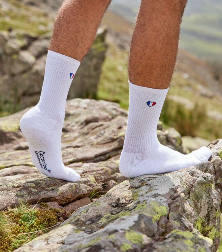 Femme Cocorico | Chaussettes Sportcollection Supporter Blanc