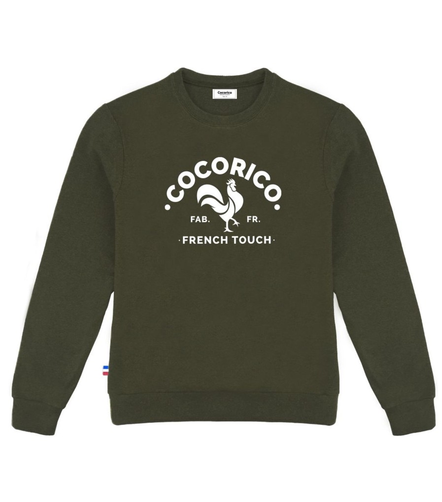 Femme Cocorico | Sweat Unisexele Coq Francais Blanc Kaki