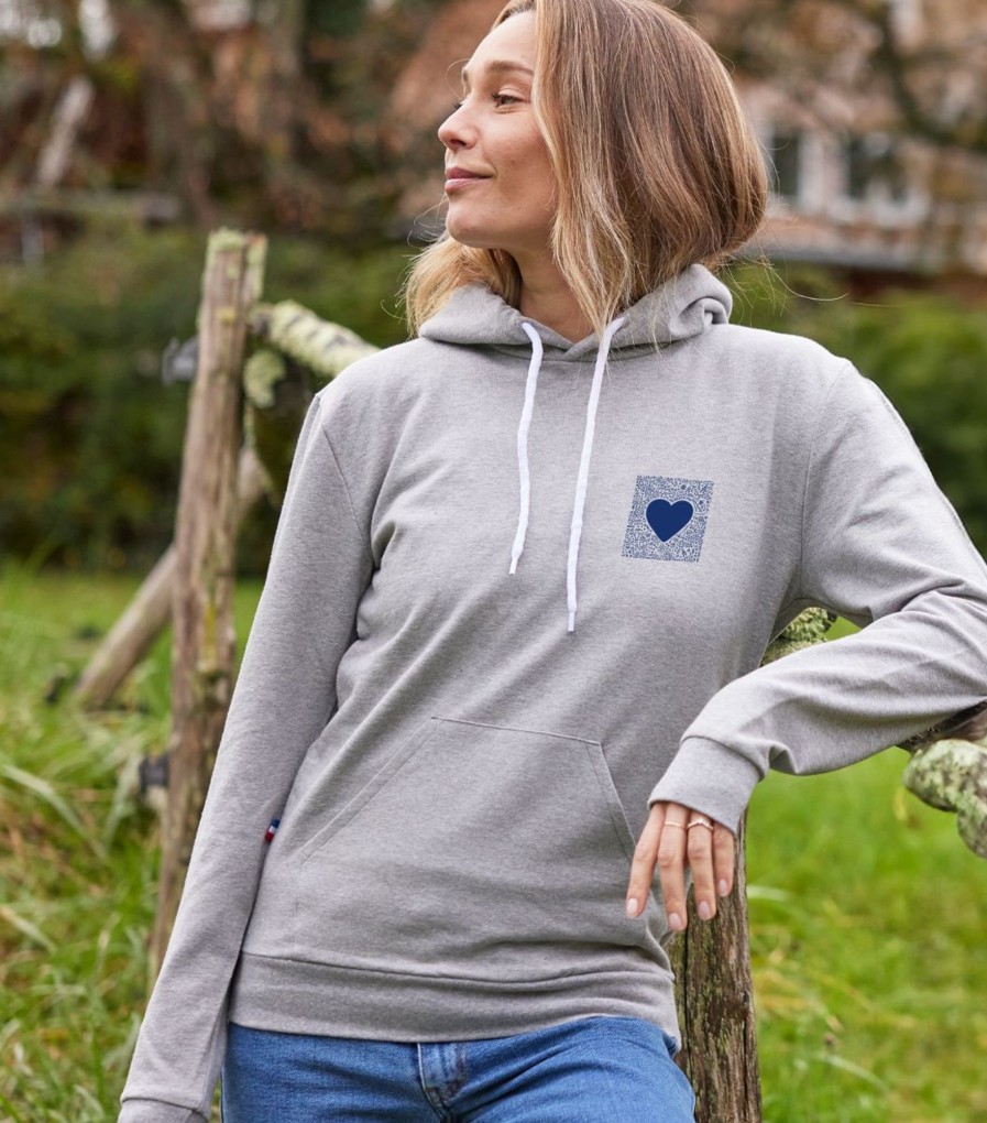 Femme Cocorico | Sweat A Capuche Unisexecocorico Gris