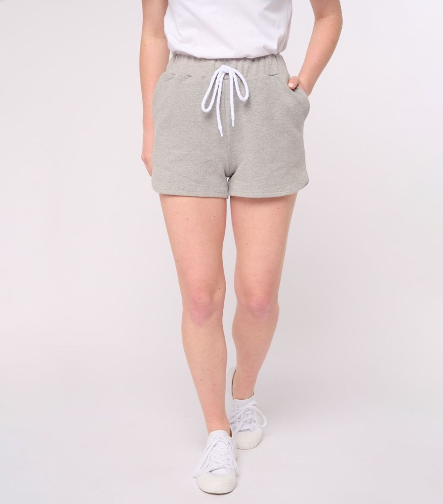 Femme Cocorico | Short Molletonshort En Molleton Femme Gris Chine