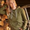 Femme Cocorico | Sweat A Capuche Unisexecoq Jaune (Brode) Kaki