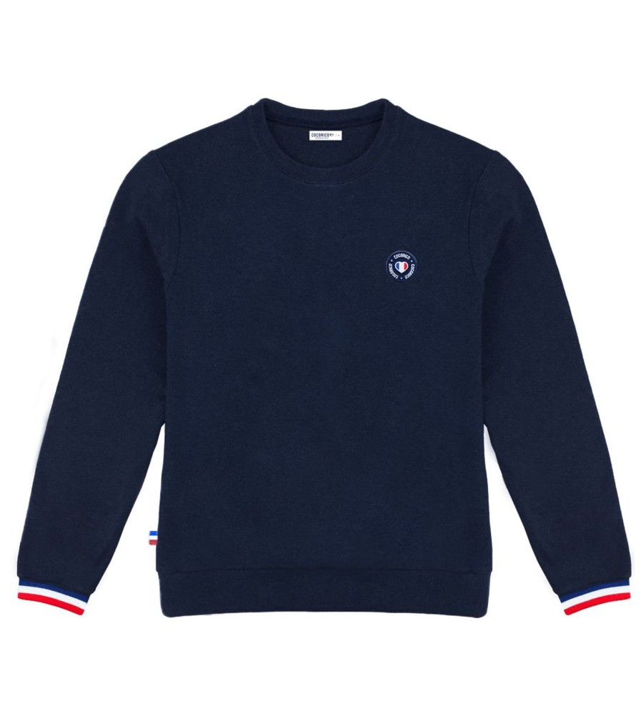 Homme Cocorico | Sweat Unisexecollection Supporter Bleu Marine