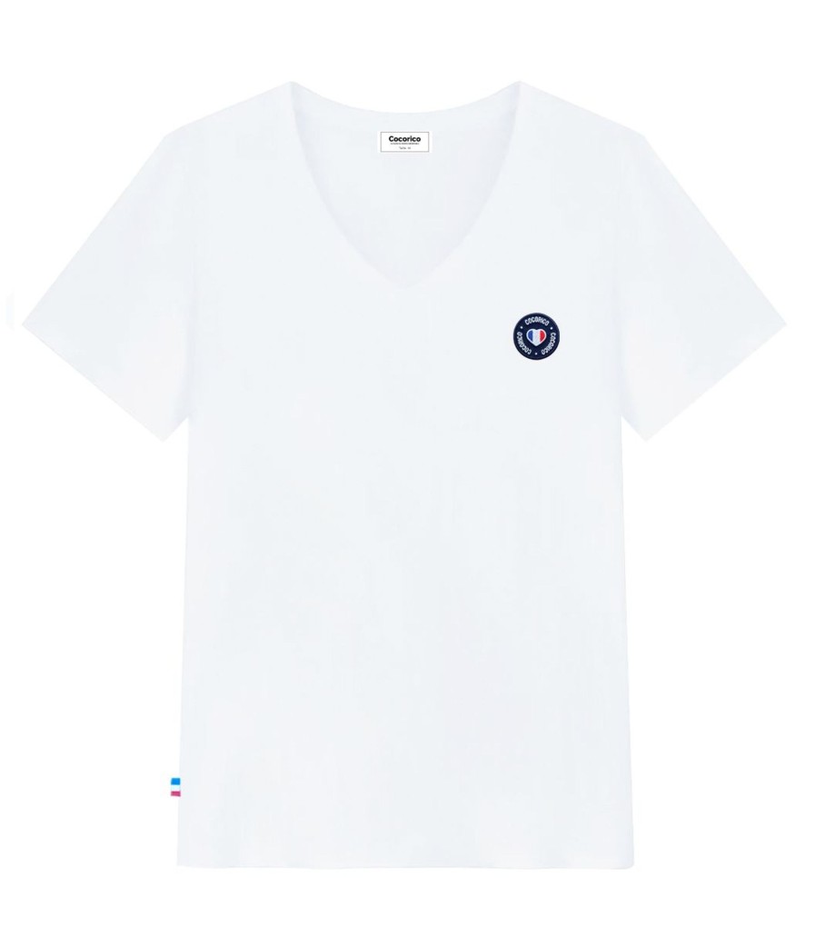 Femme Cocorico | T-Shirt Femme Col Vles Essentiels