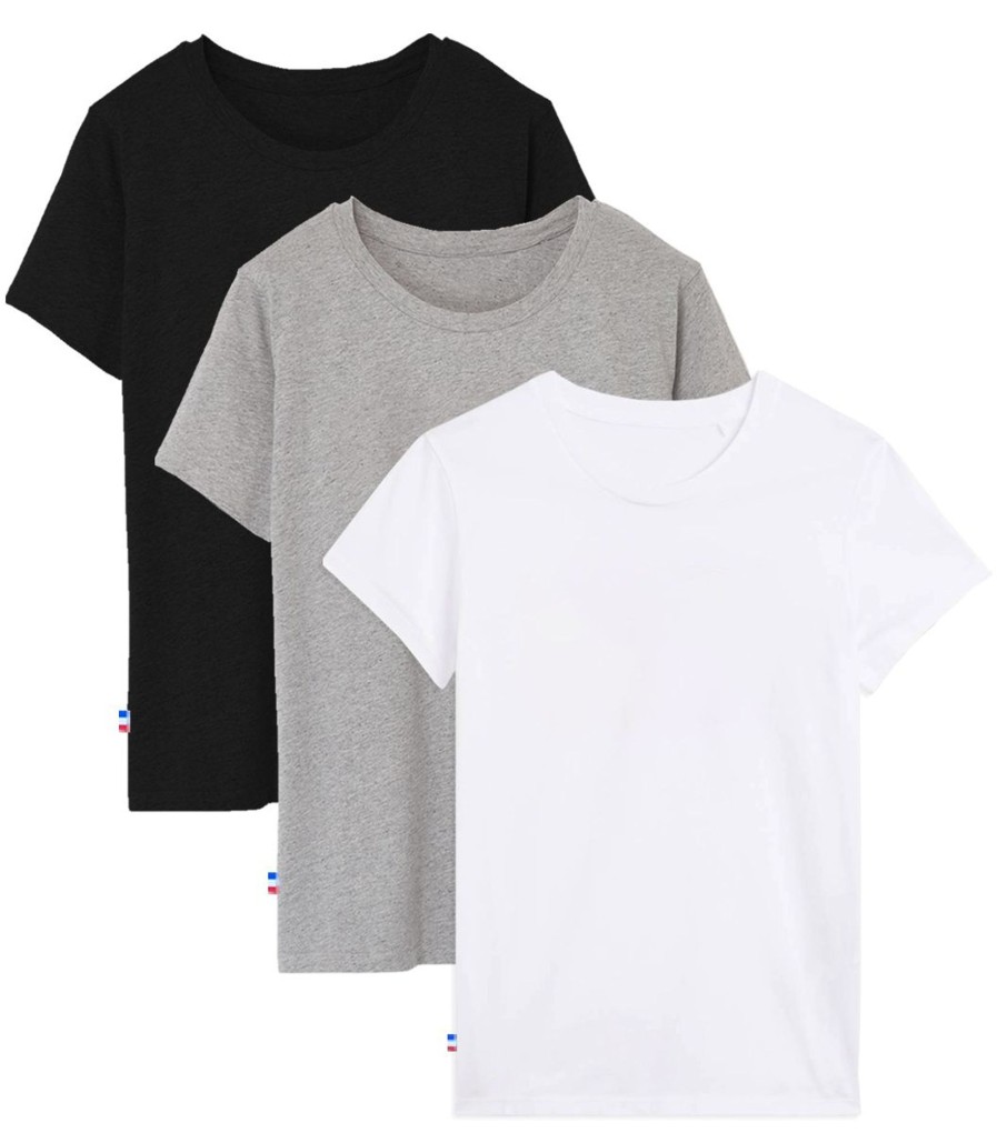 Femme Cocorico | T-Shirt Femme (X3)Pack 3 Intemporels