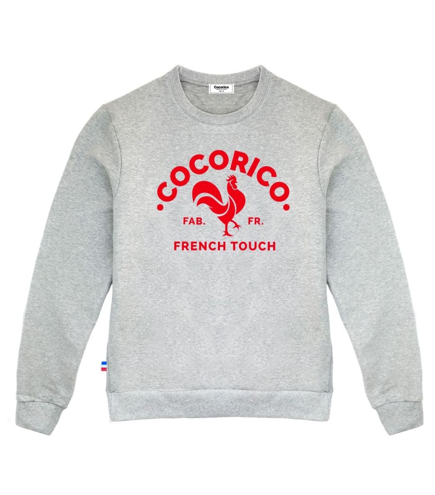 Femme Cocorico | Sweat Unisexele Coq Francais Rouge (Effet Velours)