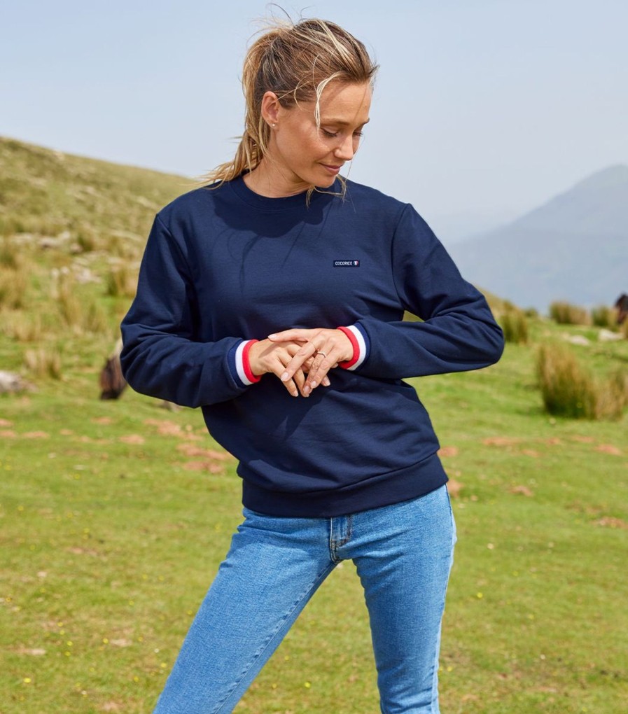 Femme Cocorico | Sweat Unisexecollection Supporter Bleu Marine