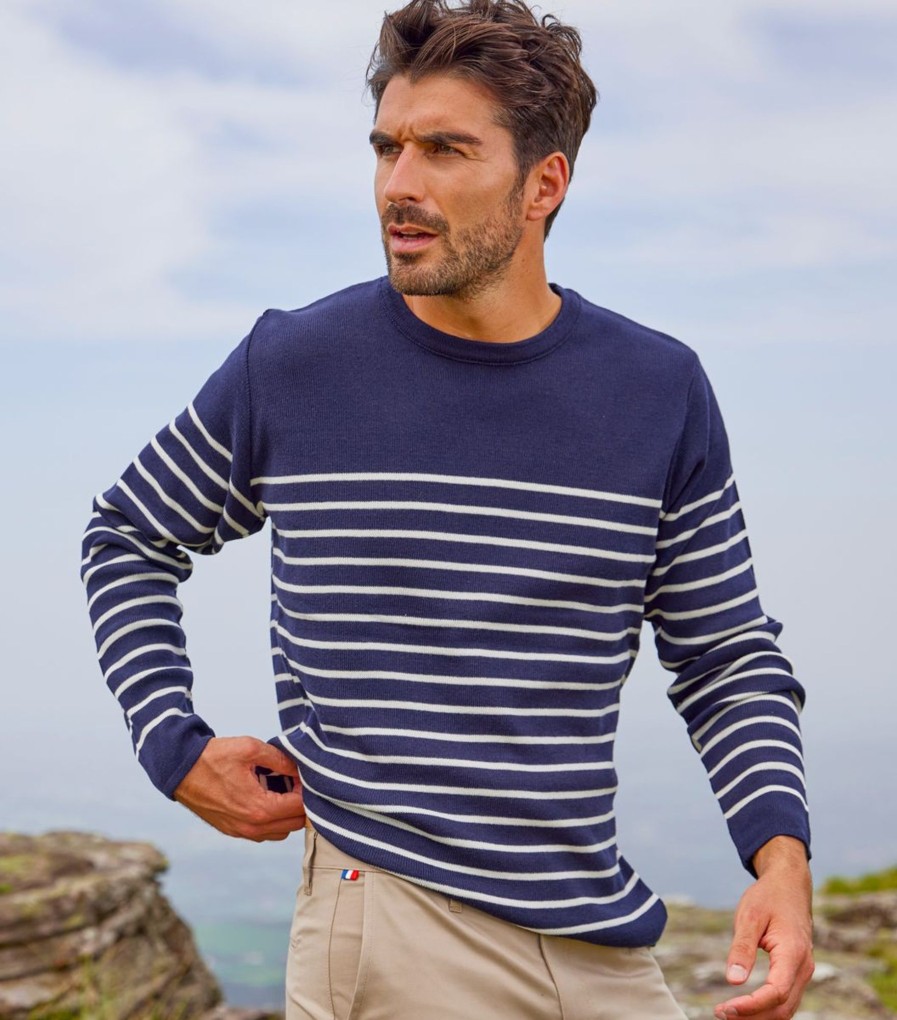 Homme Cocorico | Pull Mariniere Coton Hommemariniere Coton Mariniere Bleu