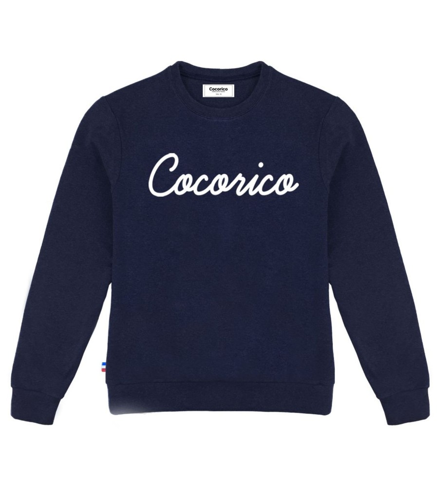 Femme Cocorico | Sweat Unisexel'Original Blanc (Effet Velours)