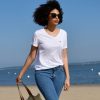 Femme Cocorico | T-Shirt Femme Lincoq (Brode) Blanc