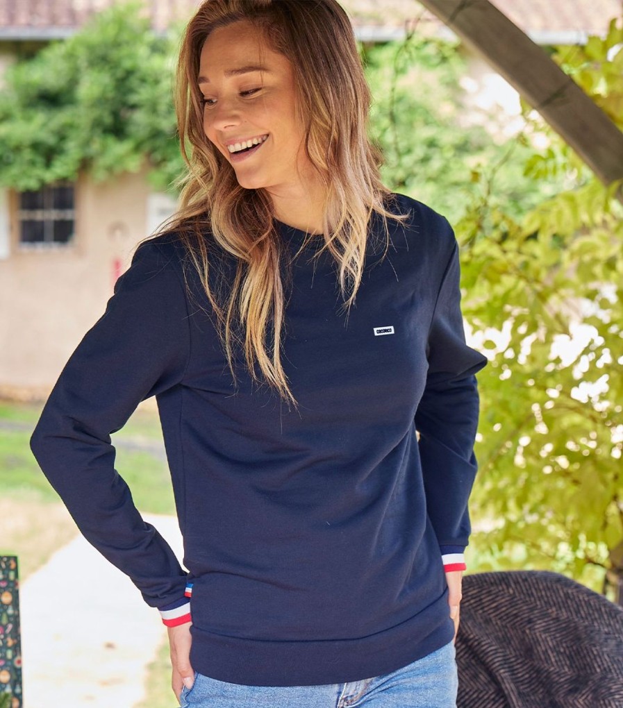 Femme Cocorico | Sweat Unisexecollection Supporter Bleu Marine