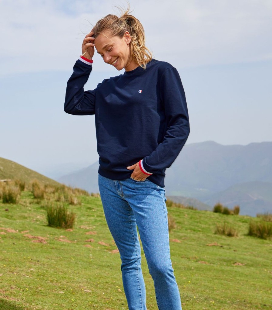 Femme Cocorico | Sweat Unisexecollection Supporter Bleu Marine