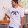 Homme Cocorico | T-Shirt Hommele Coq Francais (Effet Velours) Blanc