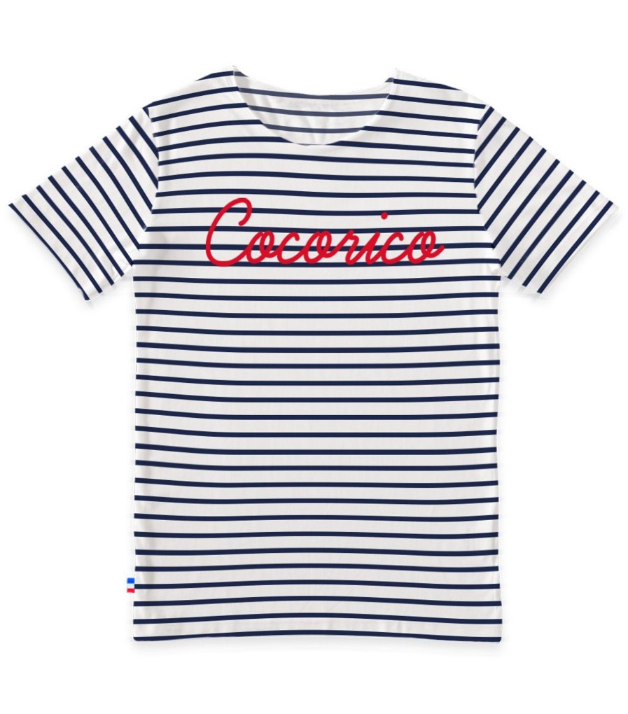 Homme Cocorico | Mariniere Hommel'Original (Effet Velours) Mariniere Bleu