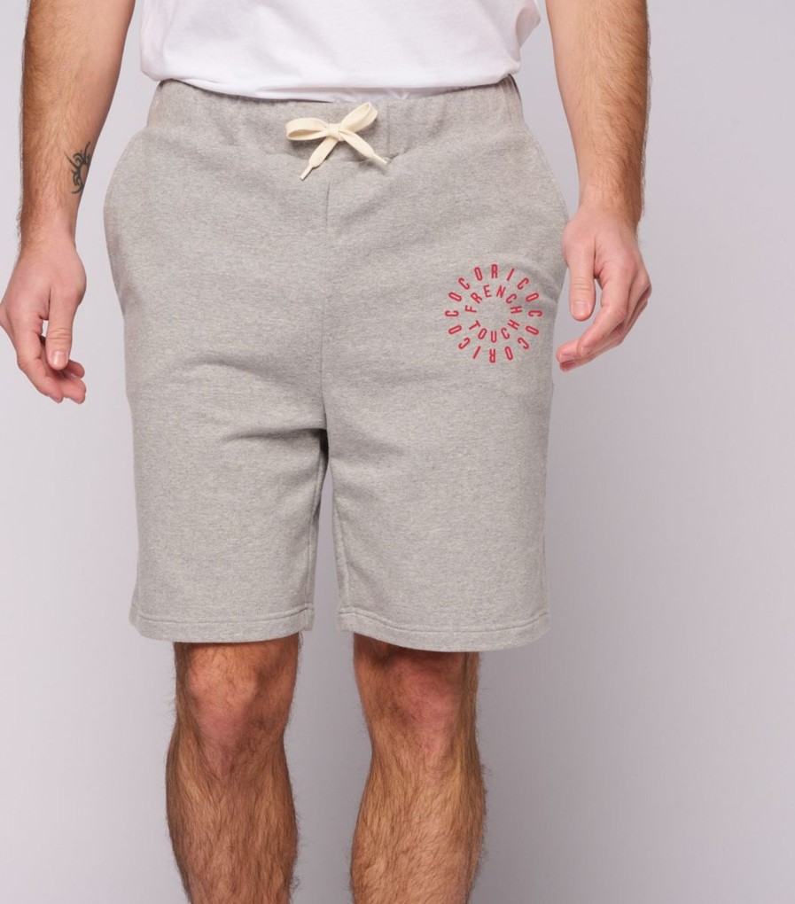 Homme Cocorico | Short Molletonshort En Molleton Homme Gris Chine