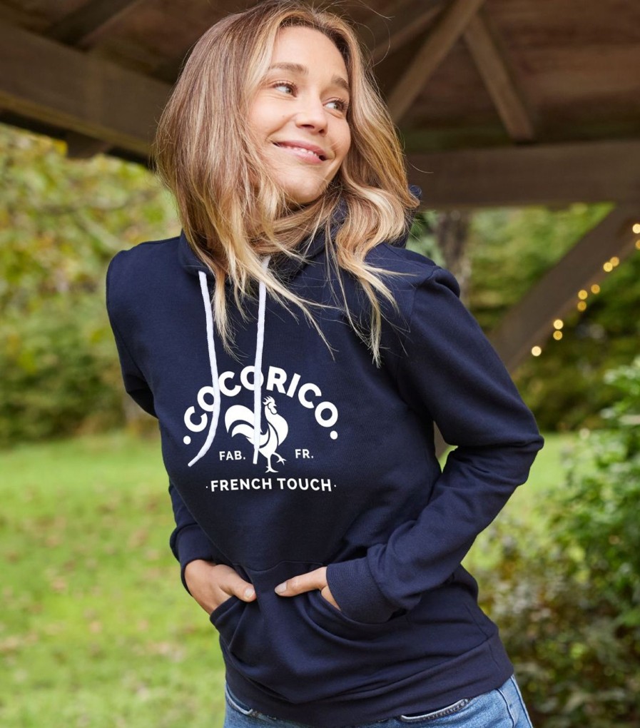 Femme Cocorico | Sweat A Capuche Unisexele Coq Francais Blanc