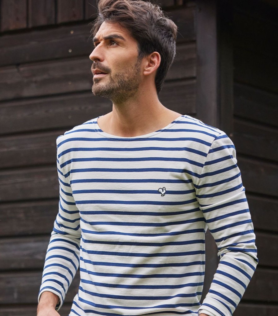 Homme Cocorico | Mariniere Unisexecoq Blanc Mariniere Bleu