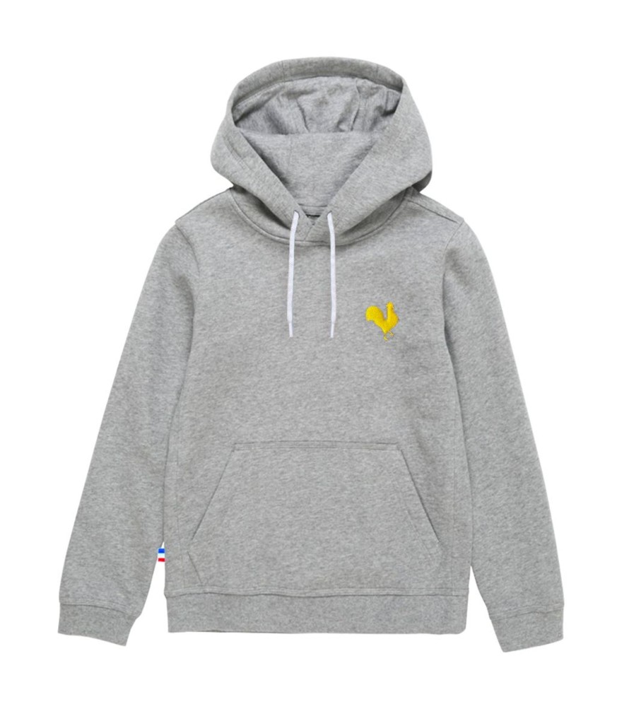 Femme Cocorico | Sweat A Capuche Unisexecoq Jaune (Bouclette)