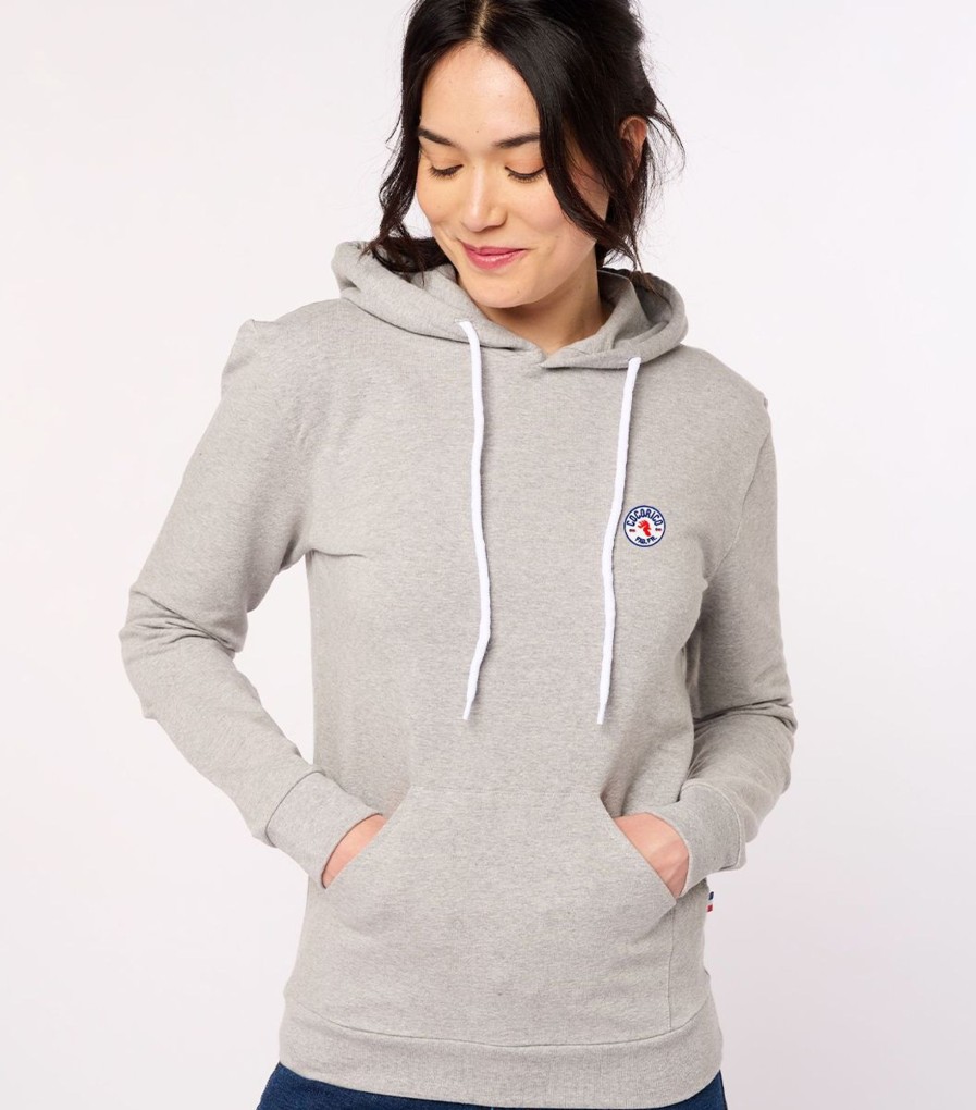 Femme Cocorico | Sweat A Capuche Unisexefab En France (Brode) Gris