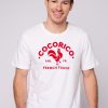 Homme Cocorico | T-Shirt Hommele Coq Francais Rouge (Effet Velours)