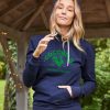 Femme Cocorico | Sweat A Capuche Unisexele Coq Francais Vert (Effet Velours)