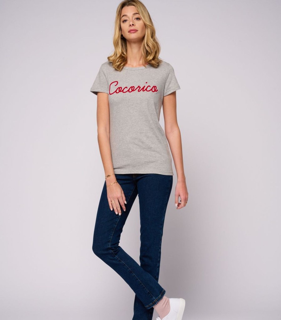 Femme Cocorico | T-Shirt Femmel'Original (Effet Velours)