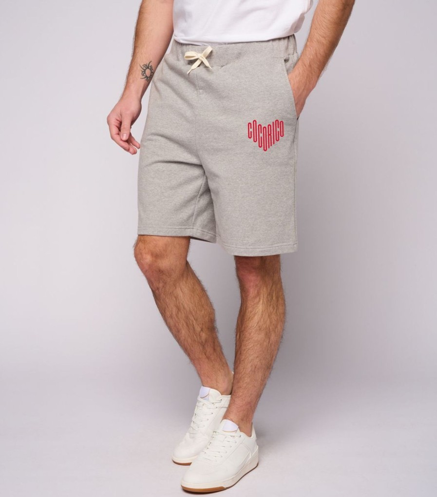 Homme Cocorico | Short Molletonshort En Molleton Homme Gris Chine